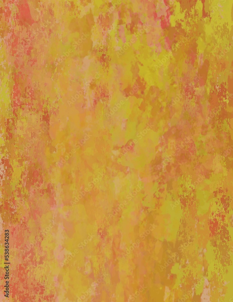 Yellow Orange Paint Splatter Impressionist Background Texture
