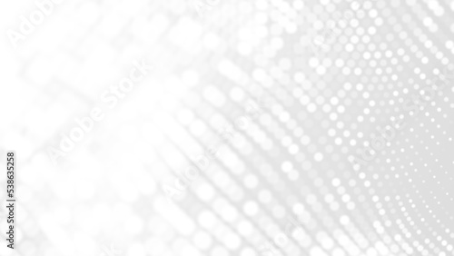 Wallpaper Mural Dot white gray wave light technology texture background. Abstract big data digital concept. 3d rendering. Torontodigital.ca