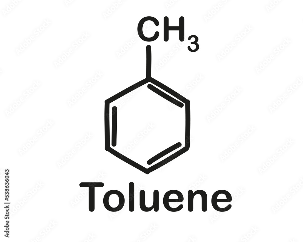 Chemical Formula Of Toluene Vector Illustration Vector De Stock chemical-formula-of-toluene-vector-illustration-vector-de-stock