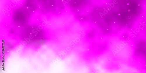 Light Purple, Pink vector pattern with abstract stars.
