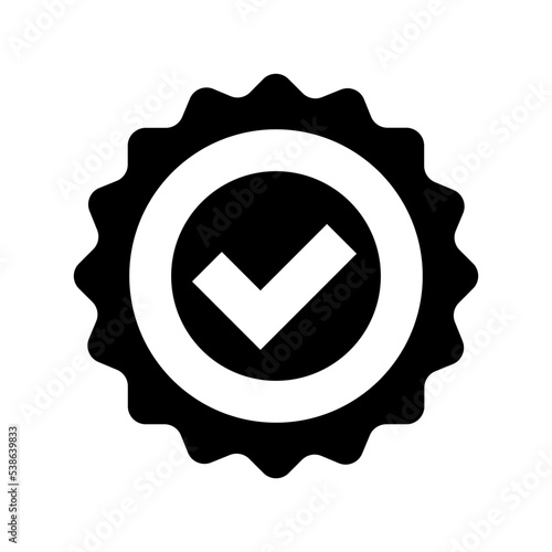 Glossy Badge Vector Icon 