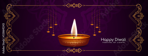 Happy Diwali cultural religious Indian festival banner design