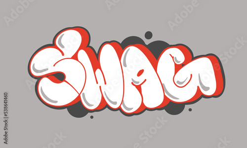 Swag Graffiti Bubble style hand drawn lettering