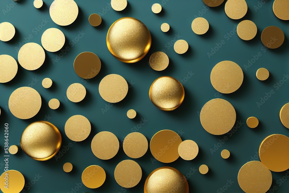 Watercolor abstract seamless pattern. Vintage decorative texture. work green turquoise gold