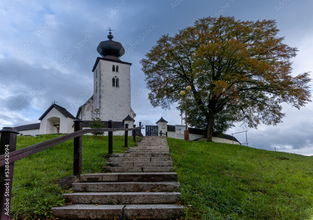 view of the 13th-century Holy Spirit Church in the Slovakian village of Zehra view of the 13th-century Holy Spirit Church in the Slovakian village of Zehra