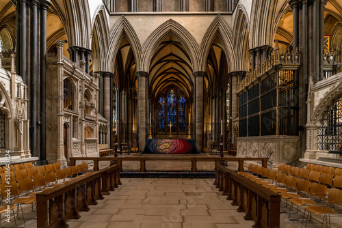 view of the chapel altar of the Salisbury Cathedral © makasana photo