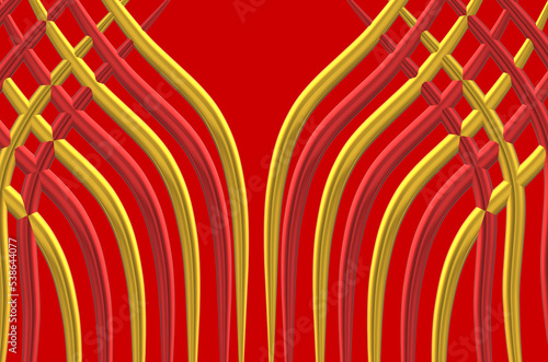 abstract background with red and yellow lines