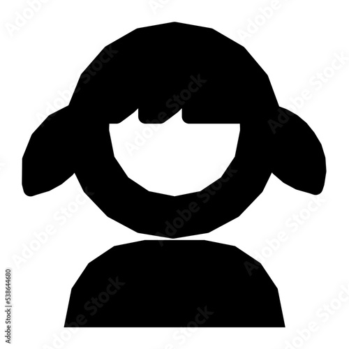 Little Girl Vector Icon 