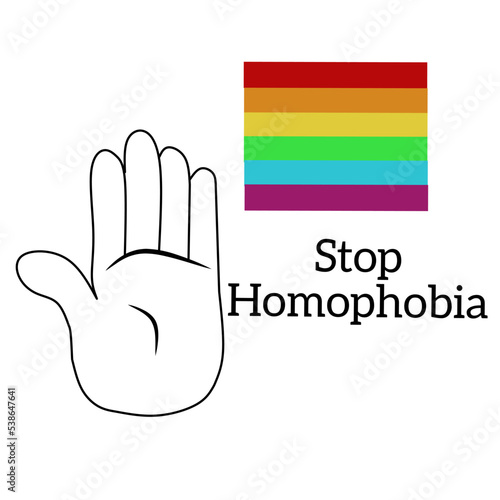 vector illustration of stop homophobia homosexual same-sex relationship