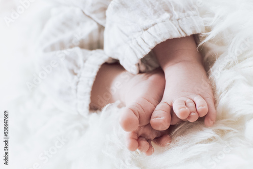 closeup of baby feet
