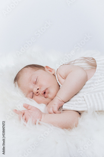 portrait of a sleeping baby
