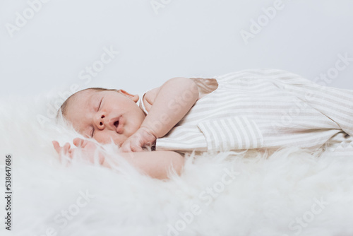 portrait of a sleeping baby