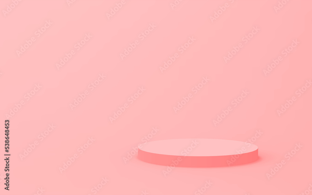 Abstract 3d pink color cylinder podium minimal studio background. Abstract 3d pink color cylinder podium minimal studio background.