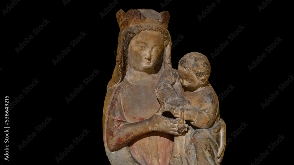 mary with baby jesus statue