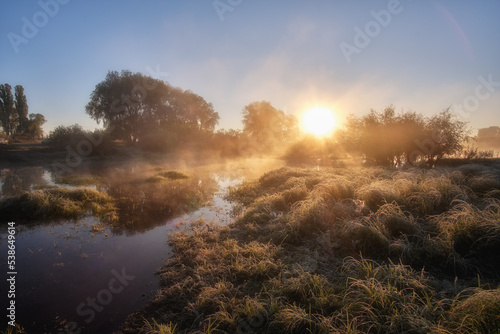 misty morning on the river