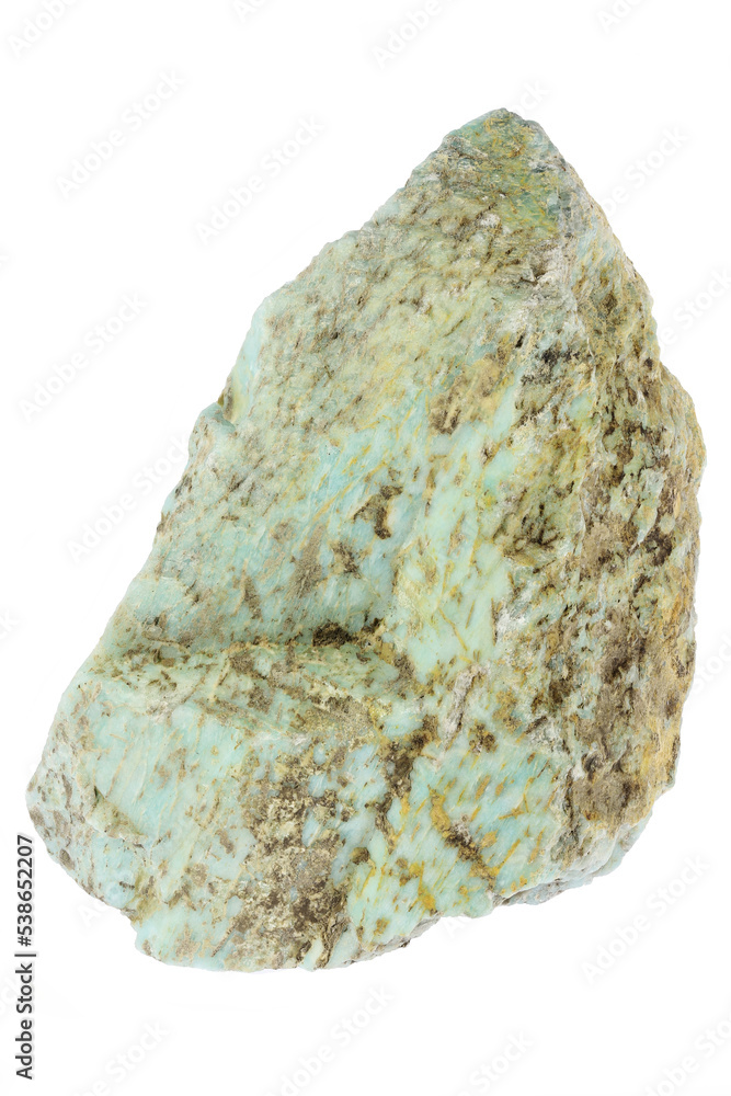 Obraz premium amazonite from the USA isolated on white background