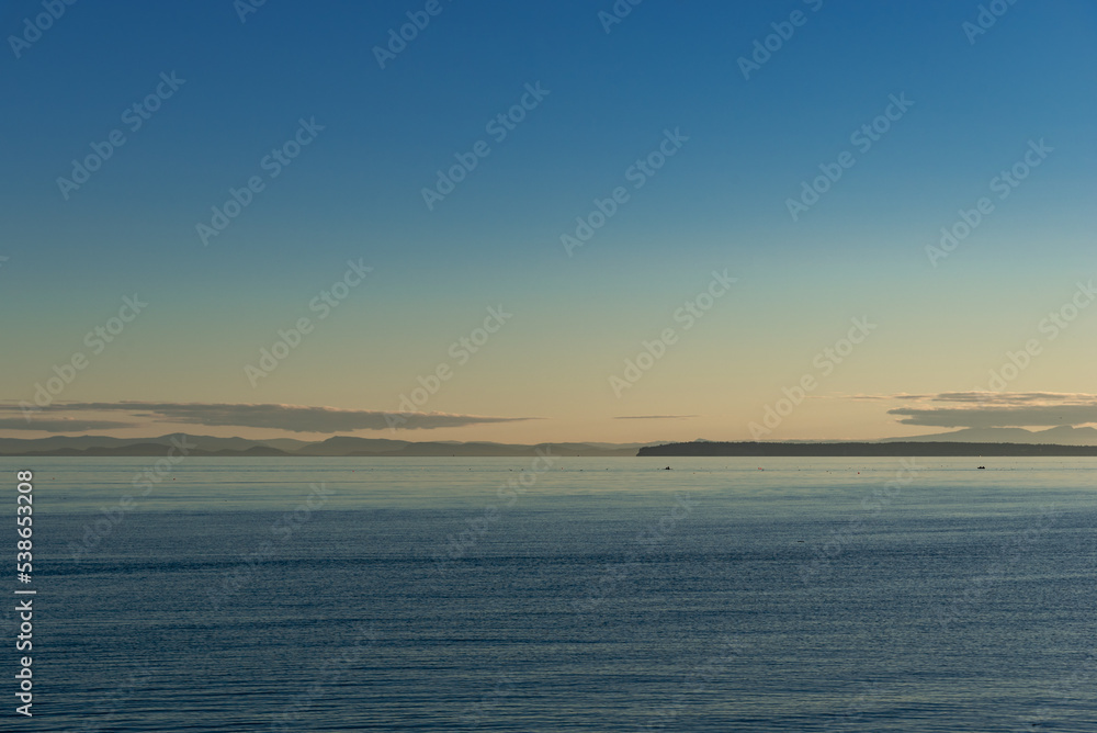 Spectacular sunset in Vancouver bay Spectacular sunset in Vancouver bay