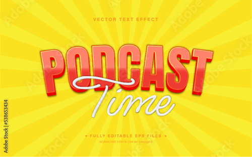 Vector Editable Text Effect in Podcast Style
