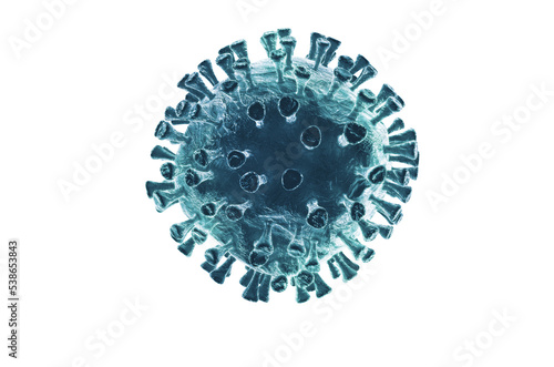 Fototapete Enlargement of the virus sars cov 2 guilty of covid 19 disease