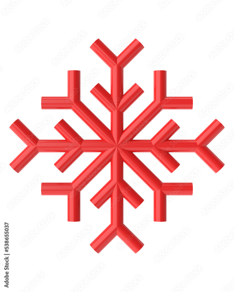 Christmas line art. Christmas snowflake. 3D illustration. Christmas line art. Christmas snowflake. 3D illustration.