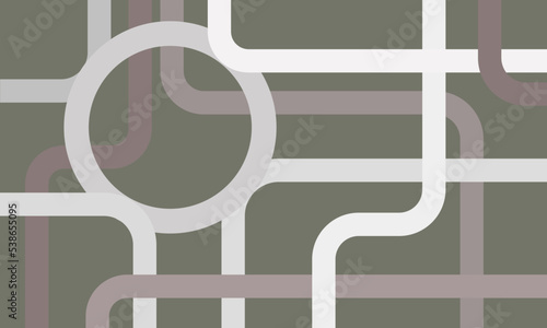 Abstract composition. The lines are white gray on a dark gray background.
