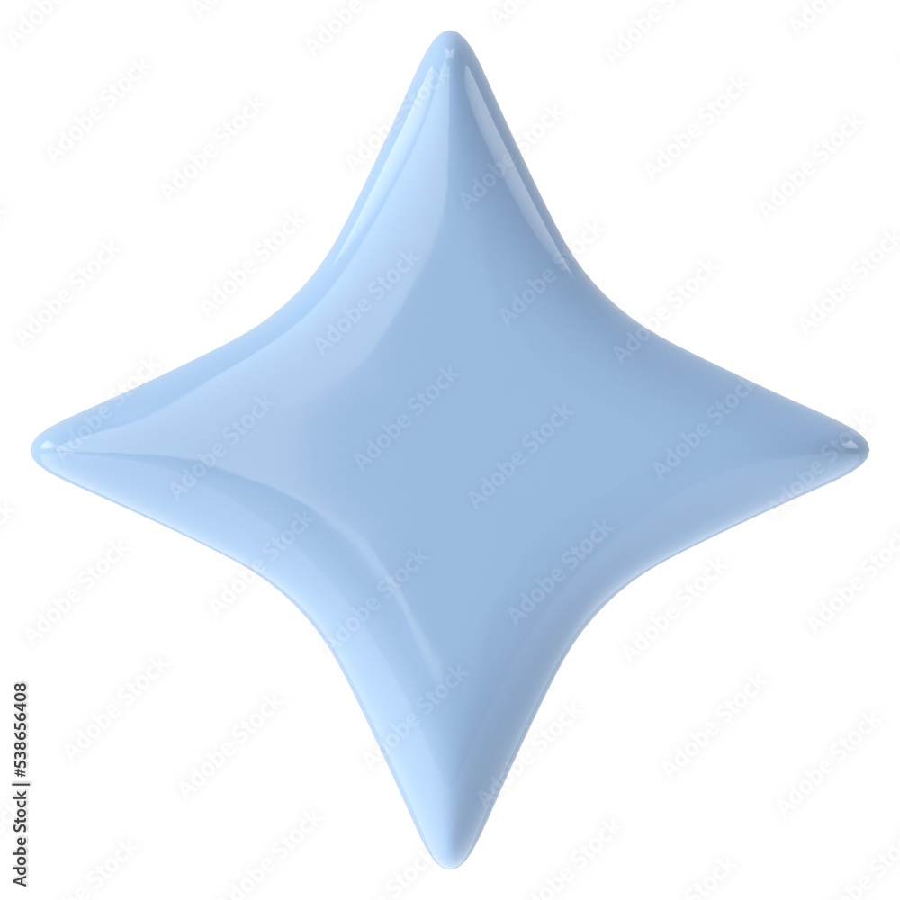 Obraz premium Starburst. 3D star. Spangle effect. 3D illustration.