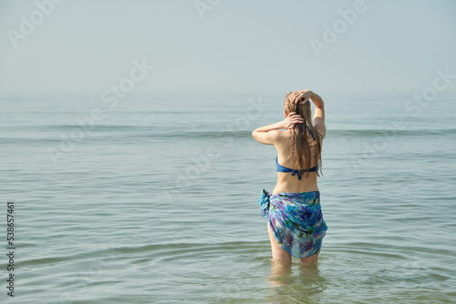 nude woman swim
