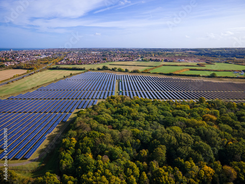 view of a solar farm