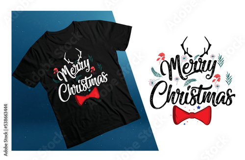 Merry Christmas t shirt design photo