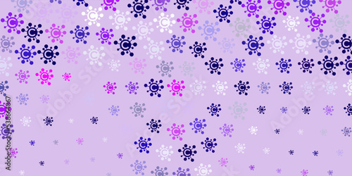 Light Purple, Pink vector template with flu signs.