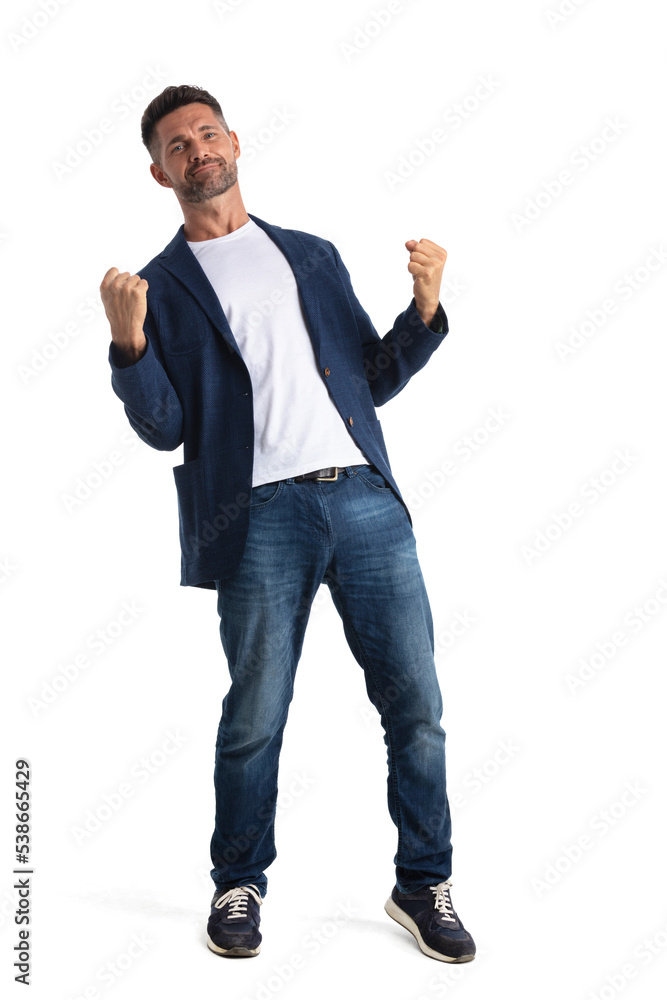Business man holding fists Business man holding fists