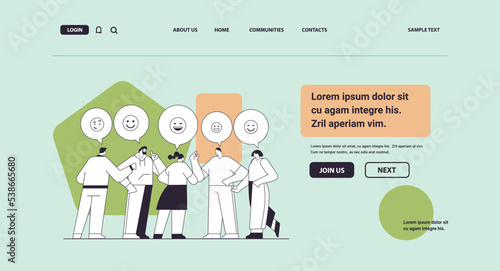 people chatting in messenger or social network chat bubble communication online instant messaging or information exchange