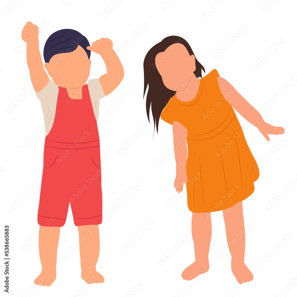 children on white background, isolated children on white background, isolated
