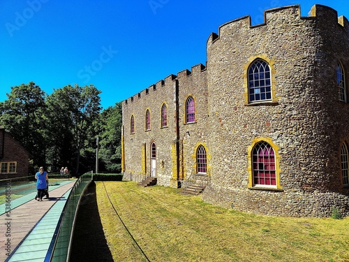 View of a historic stone castle photo