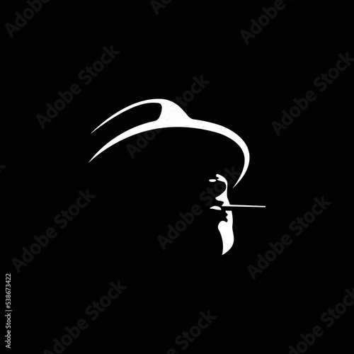 silhouette of man with hat and cigar chikago gangster mafia