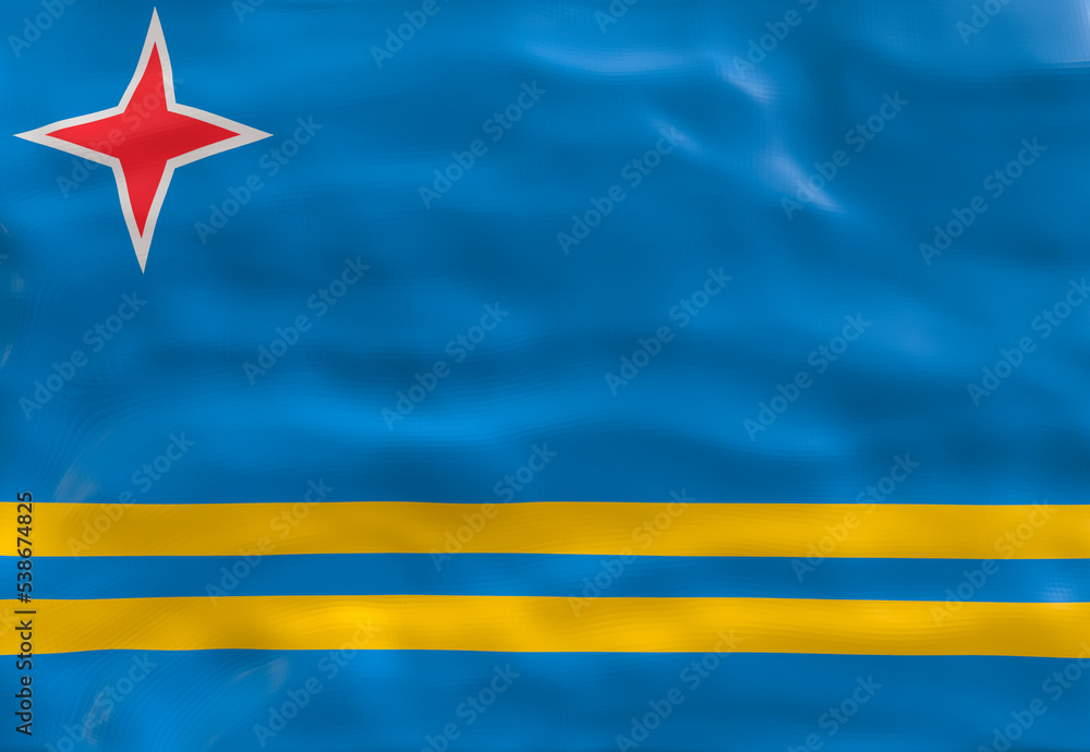 National flag of Aruba. Background with flag of Aruba National flag of Aruba. Background with flag of Aruba