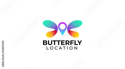 Colorful Butterfly Logo vector design template 