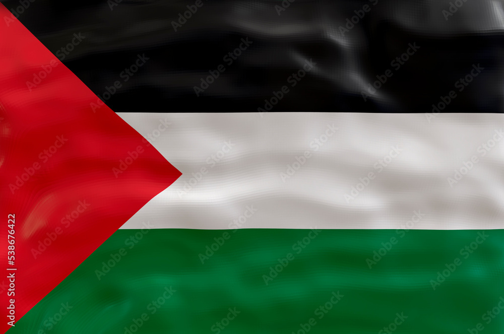 National flag of Palestine.. Background  with flag of Palestine