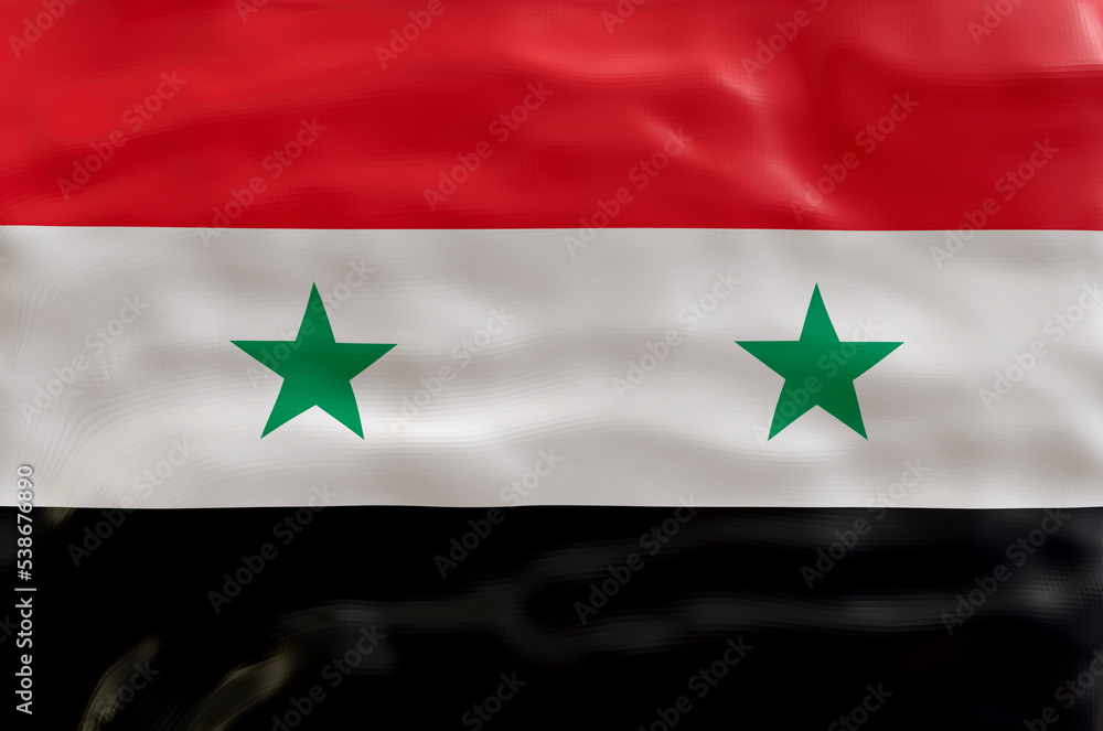 National flag of Syria. Background with flag of Syria National flag of Syria. Background with flag of Syria