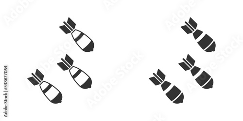 Air bomb icon. Bombing symbol. Vector illustration.