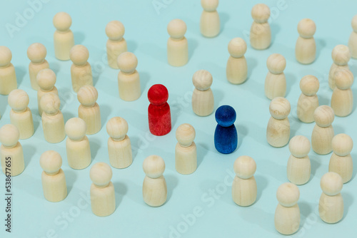 People who stand out from the crowd, stand out above the average, natural social and business leaders © Rochu_2008