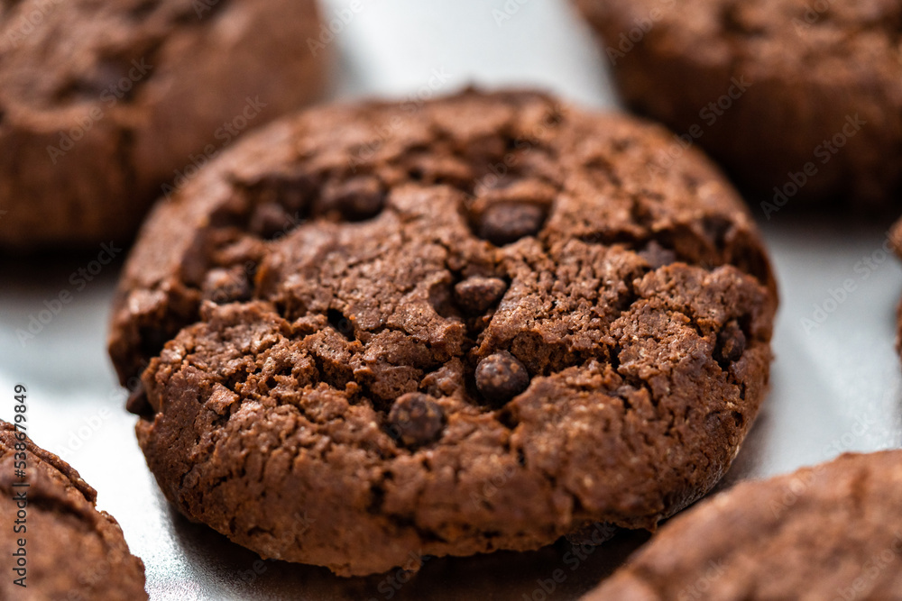 Double chocolate chip cookies Double chocolate chip cookies