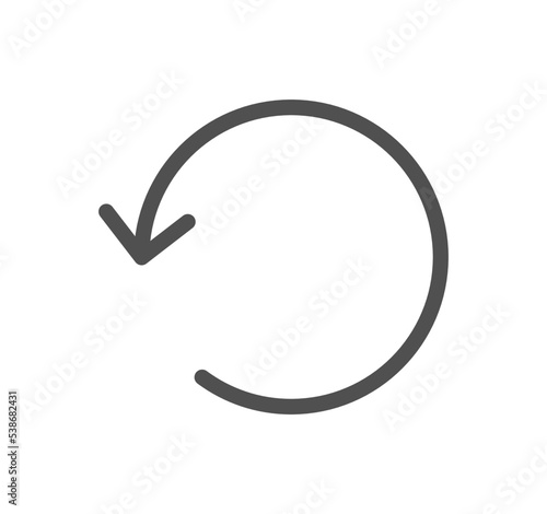 Arrow icon outline and linear vector.
