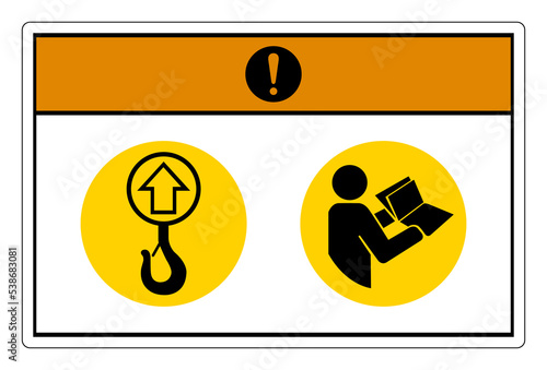 Warning Lift Point Symbol Sign Isolate on White Background,Vector Illustration