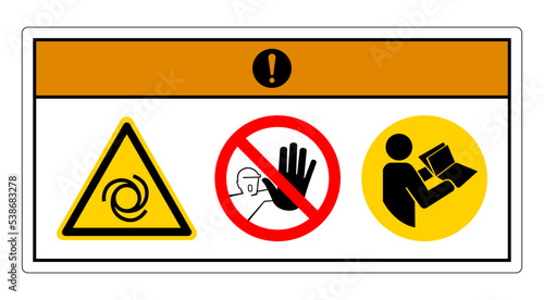 Warning Equipment Starts Automatically Symbol Sign On White Background