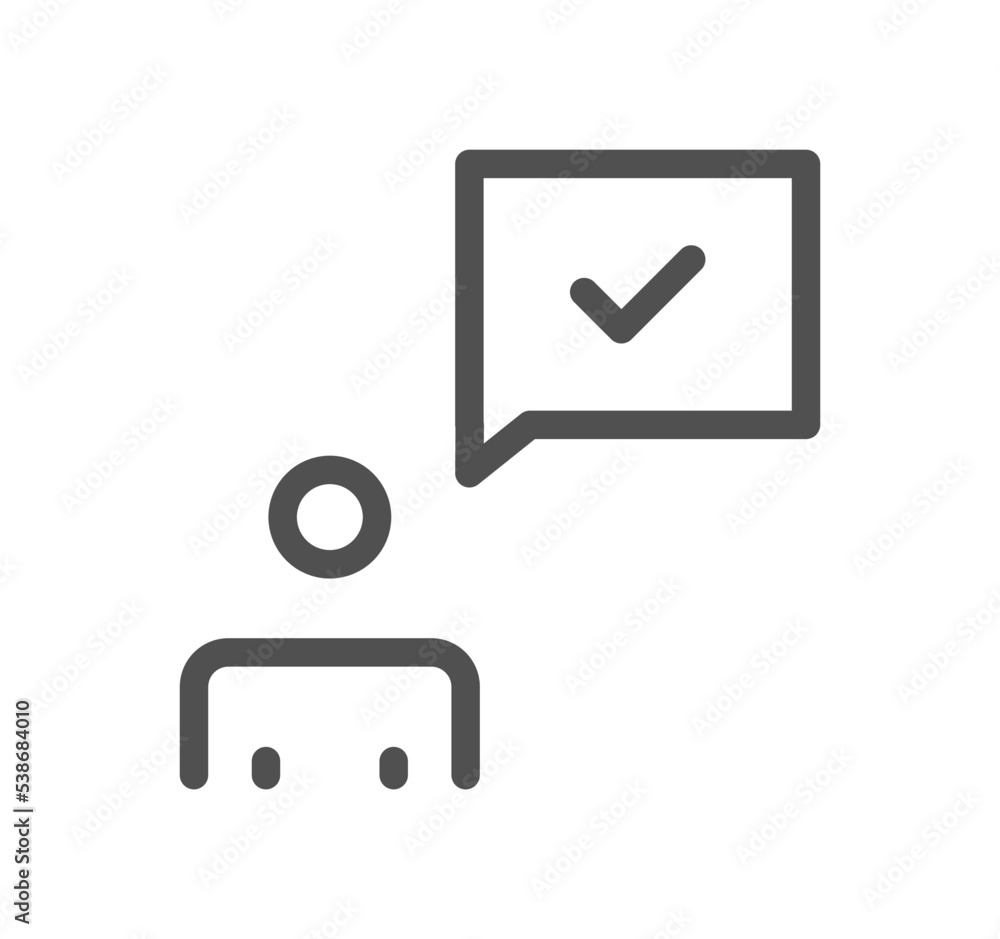 Confirm icon outline and linear vector.
Confirm icon outline and linear vector.