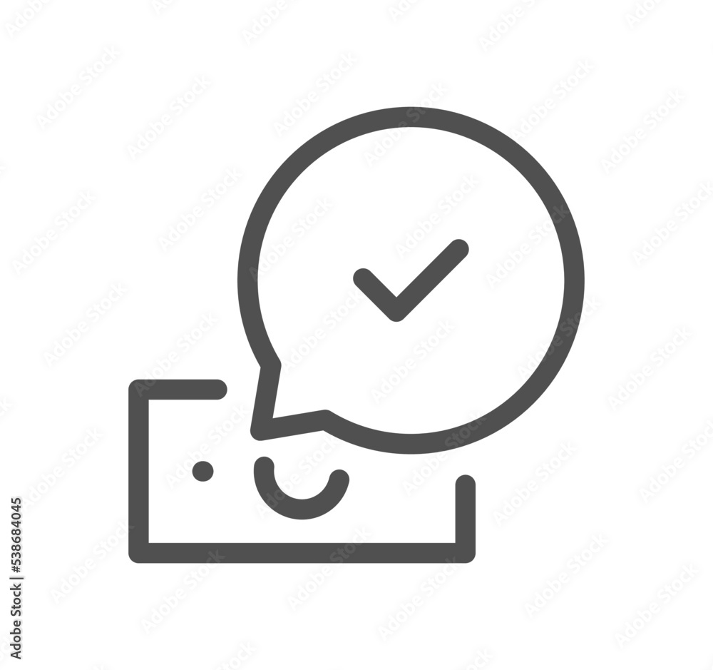 Confirm icon outline and linear vector.
Confirm icon outline and linear vector.