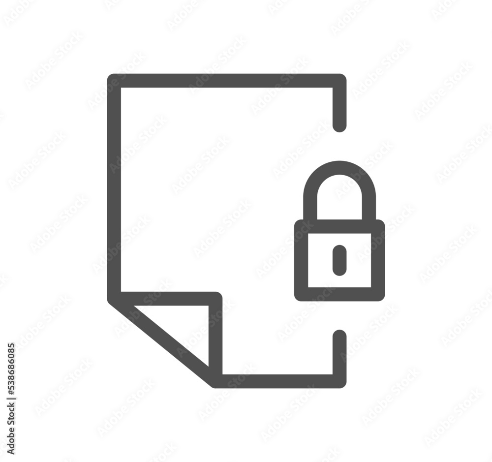 Locks icon outline and linear vector.
Locks icon outline and linear vector.