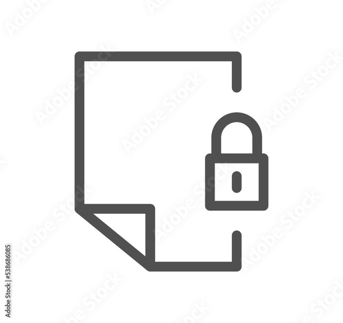 Locks icon outline and linear vector.
