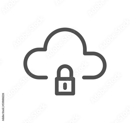 Locks icon outline and linear vector.
